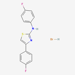 molecular formula C15H11BrF2N2S B5177280 N,4-bis(4-fluorophenyl)-1,3-thiazol-2-amine;hydrobromide 