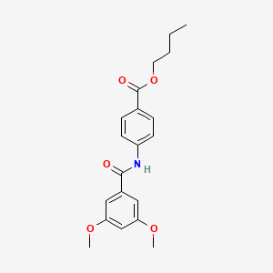 molecular formula C20H23NO5 B5177361 Butyl 4-{[(3,5-dimethoxyphenyl)carbonyl]amino}benzoate 