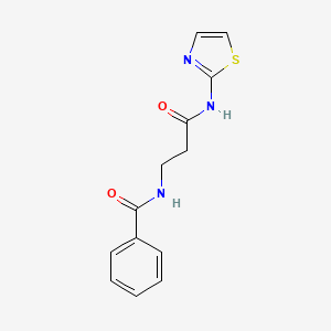 molecular formula C13H13N3O2S B5177567 N-[3-oxo-3-(1,3-thiazol-2-ylamino)propyl]benzamide 