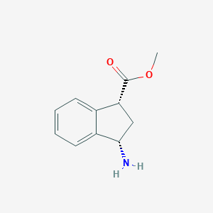 molecular formula C11H13NO2 B051776 (1R,3S)-Methyl 3-amino-2,3-dihydro-1H-indene-1-carboxylate CAS No. 111634-91-4