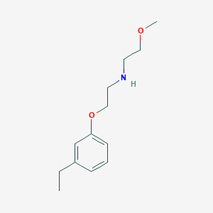molecular formula C13H21NO2 B5177759 N-[2-(3-ethylphenoxy)ethyl]-2-methoxyethanamine 