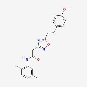 molecular formula C21H23N3O3 B5177789 N-(2,5-dimethylphenyl)-2-[5-[2-(4-methoxyphenyl)ethyl]-1,2,4-oxadiazol-3-yl]acetamide 