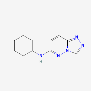 molecular formula C11H15N5 B5177901 N-cyclohexyl-[1,2,4]triazolo[4,3-b]pyridazin-6-amine 