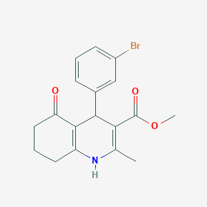 molecular formula C18H18BrNO3 B5177930 Methyl 4-(3-bromophenyl)-2-methyl-5-oxo-1,4,5,6,7,8-hexahydroquinoline-3-carboxylate 