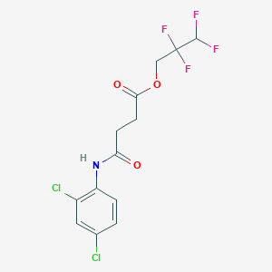 molecular formula C13H11Cl2F4NO3 B5178139 2,2,3,3-Tetrafluoropropyl 4-(2,4-dichloroanilino)-4-oxobutanoate 