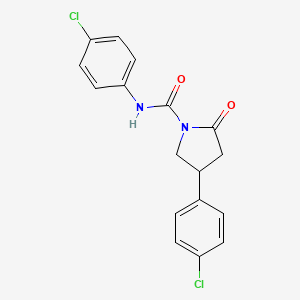 molecular formula C17H14Cl2N2O2 B5178213 N,4-bis(4-chlorophenyl)-2-oxopyrrolidine-1-carboxamide 