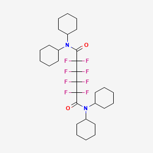 molecular formula C30H44F8N2O2 B5178243 N,N,N',N'-tetracyclohexyl-2,2,3,3,4,4,5,5-octafluorohexanediamide 