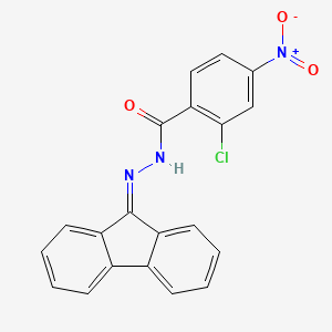 molecular formula C20H12ClN3O3 B5178263 2-chloro-N-(fluoren-9-ylideneamino)-4-nitrobenzamide 
