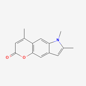 molecular formula C14H13NO2 B5178295 1,2,8-Trimethylpyrano[2,3-f]indol-6-one 