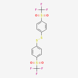 molecular formula C14H8F6O4S4 B5178377 Disulfide, bis[4-[(trifluoromethyl)sulfonyl]phenyl] CAS No. 17162-46-8
