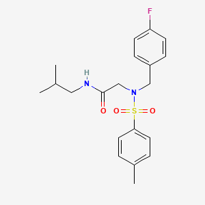molecular formula C20H25FN2O3S B5178483 N~2~-(4-fluorobenzyl)-N~2~-[(4-methylphenyl)sulfonyl]-N-(2-methylpropyl)glycinamide 