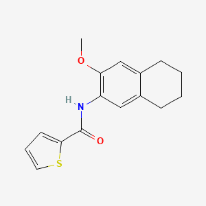 molecular formula C16H17NO2S B5178515 N-(3-methoxy-5,6,7,8-tetrahydronaphthalen-2-yl)thiophene-2-carboxamide 