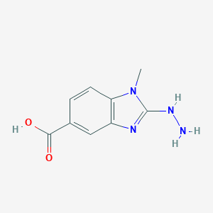 molecular formula C9H10N4O2 B051786 2-Hydrazinyl-1-methyl-1H-benzimidazole-5-carboxylic acid CAS No. 114804-44-3