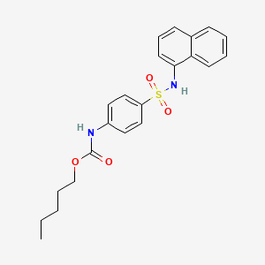 molecular formula C22H24N2O4S B5178643 pentyl N-[4-(naphthalen-1-ylsulfamoyl)phenyl]carbamate 