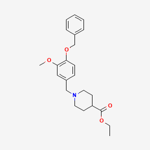 molecular formula C23H29NO4 B5178778 Ethyl 1-[4-(benzyloxy)-3-methoxybenzyl]piperidine-4-carboxylate 