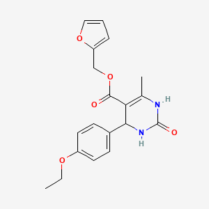molecular formula C19H20N2O5 B5178803 Furan-2-ylmethyl 4-(4-ethoxyphenyl)-6-methyl-2-oxo-1,2,3,4-tetrahydropyrimidine-5-carboxylate 