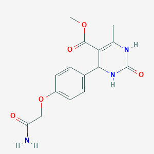 molecular formula C15H17N3O5 B5178826 Methyl 4-[4-(carbamoylmethoxy)phenyl]-6-methyl-2-oxo-1,2,3,4-tetrahydropyrimidine-5-carboxylate 