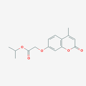 molecular formula C15H16O5 B5178942 Isopropyl ((4-methyl-2-oxo-2H-chromen-7-YL)oxy)acetate 
