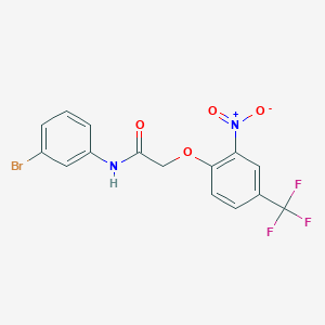 molecular formula C15H10BrF3N2O4 B5179094 N-(3-bromophenyl)-2-[2-nitro-4-(trifluoromethyl)phenoxy]acetamide 