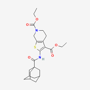 molecular formula C24H32N2O5S B5179161 diethyl 2-[(1-adamantylcarbonyl)amino]-4,7-dihydrothieno[2,3-c]pyridine-3,6(5H)-dicarboxylate 