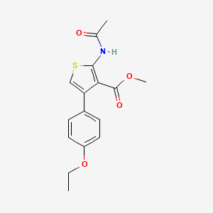 molecular formula C16H17NO4S B5179629 methyl 2-(acetylamino)-4-(4-ethoxyphenyl)-3-thiophenecarboxylate 