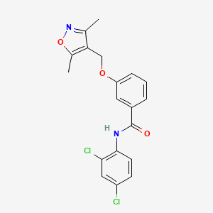 molecular formula C19H16Cl2N2O3 B5179771 N~1~-(2,4-DICHLOROPHENYL)-3-[(3,5-DIMETHYL-4-ISOXAZOLYL)METHOXY]BENZAMIDE 