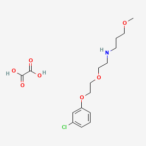 molecular formula C16H24ClNO7 B5180068 N-[2-[2-(3-chlorophenoxy)ethoxy]ethyl]-3-methoxypropan-1-amine;oxalic acid 
