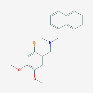 molecular formula C21H22BrNO2 B5180181 N-[(2-bromo-4,5-dimethoxyphenyl)methyl]-N-methyl-1-naphthalen-1-ylmethanamine 