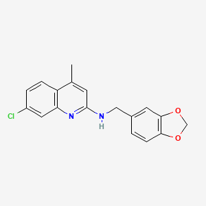 molecular formula C18H15ClN2O2 B5180212 N-(1,3-benzodioxol-5-ylmethyl)-7-chloro-4-methylquinolin-2-amine 