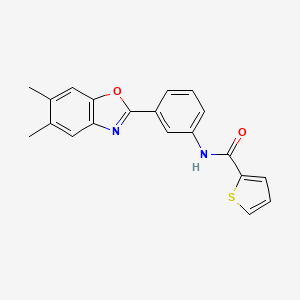 molecular formula C20H16N2O2S B5180384 N-[3-(5,6-dimethyl-1,3-benzoxazol-2-yl)phenyl]thiophene-2-carboxamide CAS No. 6420-91-3