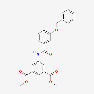molecular formula C24H21NO6 B5180426 Dimethyl 5-[(3-phenylmethoxybenzoyl)amino]benzene-1,3-dicarboxylate 