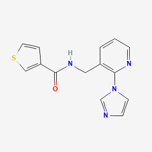 molecular formula C14H12N4OS B5180447 N-[(2-imidazol-1-ylpyridin-3-yl)methyl]thiophene-3-carboxamide 