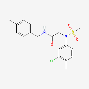 molecular formula C18H21ClN2O3S B5180612 N~2~-(3-chloro-4-methylphenyl)-N-(4-methylbenzyl)-N~2~-(methylsulfonyl)glycinamide 