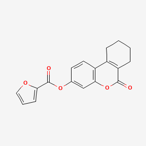 molecular formula C18H14O5 B5180691 (6-oxo-7,8,9,10-tetrahydrobenzo[c]chromen-3-yl) furan-2-carboxylate 