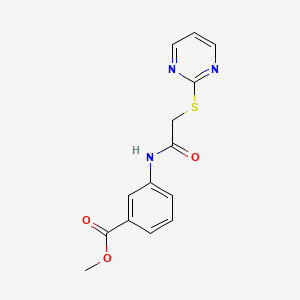 molecular formula C14H13N3O3S B5180747 Methyl 3-[(2-pyrimidin-2-ylsulfanylacetyl)amino]benzoate 