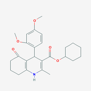 molecular formula C25H31NO5 B5180808 Cyclohexyl 4-(2,4-dimethoxyphenyl)-2-methyl-5-oxo-1,4,5,6,7,8-hexahydroquinoline-3-carboxylate 