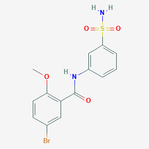molecular formula C14H13BrN2O4S B5180831 5-bromo-2-methoxy-N-(3-sulfamoylphenyl)benzamide 
