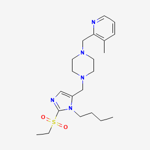 molecular formula C21H33N5O2S B5180913 1-[(3-Butyl-2-ethylsulfonylimidazol-4-yl)methyl]-4-[(3-methylpyridin-2-yl)methyl]piperazine 