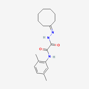 molecular formula C18H25N3O2 B5181100 N'-(cyclooctylideneamino)-N-(2,5-dimethylphenyl)oxamide 