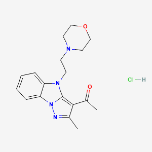 molecular formula C18H23ClN4O2 B5181107 1-[2-methyl-4-(2-morpholin-4-ylethyl)pyrazolo[1,5-a]benzimidazol-3-yl]ethanone;hydrochloride 