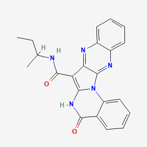 molecular formula C22H19N5O2 B5181264 N-butan-2-yl-9-oxo-2,10,14,21-tetrazapentacyclo[11.8.0.02,11.03,8.015,20]henicosa-1(21),3,5,7,11,13,15,17,19-nonaene-12-carboxamide 