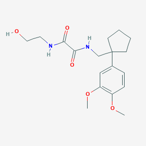 molecular formula C18H26N2O5 B5181320 N'-{[1-(3,4-Dimethoxyphenyl)cyclopentyl]methyl}-N-(2-hydroxyethyl)ethanediamide 