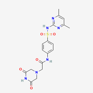molecular formula C18H20N6O5S B5181387 N-{4-[(4,6-dimethylpyrimidin-2-yl)sulfamoyl]phenyl}-2-(3,5-dioxopiperazin-1-yl)acetamide 