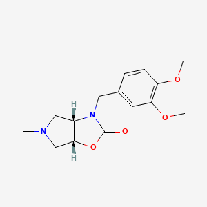 molecular formula C15H20N2O4 B5181471 (3aS,6aR)-3-[(3,4-dimethoxyphenyl)methyl]-5-methyl-3a,4,6,6a-tetrahydropyrrolo[3,4-d][1,3]oxazol-2-one 