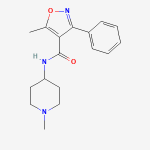 molecular formula C17H21N3O2 B5181575 5-methyl-N-(1-methylpiperidin-4-yl)-3-phenyl-1,2-oxazole-4-carboxamide 