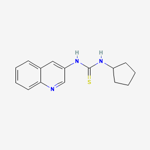molecular formula C15H17N3S B5181590 1-Cyclopentyl-3-quinolin-3-ylthiourea 
