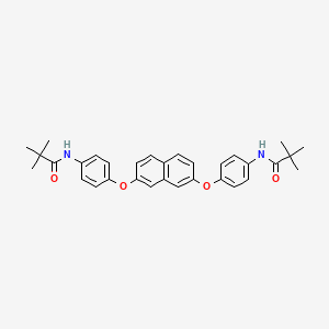 molecular formula C32H34N2O4 B5181595 N-[4-[7-[4-(2,2-dimethylpropanoylamino)phenoxy]naphthalen-2-yl]oxyphenyl]-2,2-dimethylpropanamide 