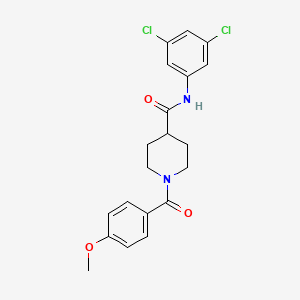 molecular formula C20H20Cl2N2O3 B5181918 N-(3,5-dichlorophenyl)-1-(4-methoxybenzoyl)piperidine-4-carboxamide 