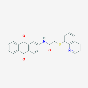 molecular formula C25H16N2O3S B5181926 N-(9,10-dioxoanthracen-2-yl)-2-quinolin-8-ylsulfanylacetamide 