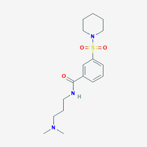 molecular formula C17H27N3O3S B5182061 N-[3-(DIMETHYLAMINO)PROPYL]-3-(PIPERIDINE-1-SULFONYL)BENZAMIDE 